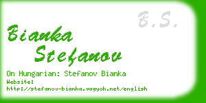 bianka stefanov business card